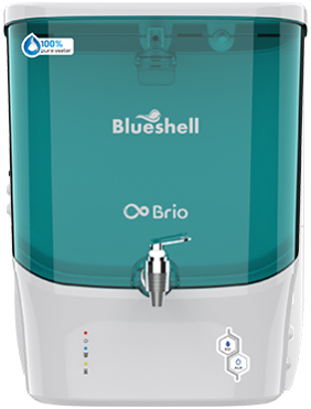 Blueshell Brio Green RO Water Purifier | 9L | Water Saving | RO for Borewell & Municipal Water